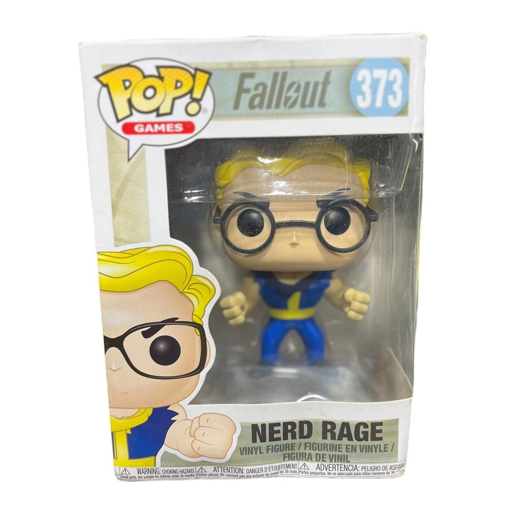 Funko Pop Games Fallout Nerd Rage 373 Vinyl Figure Vault Boy Bethesda